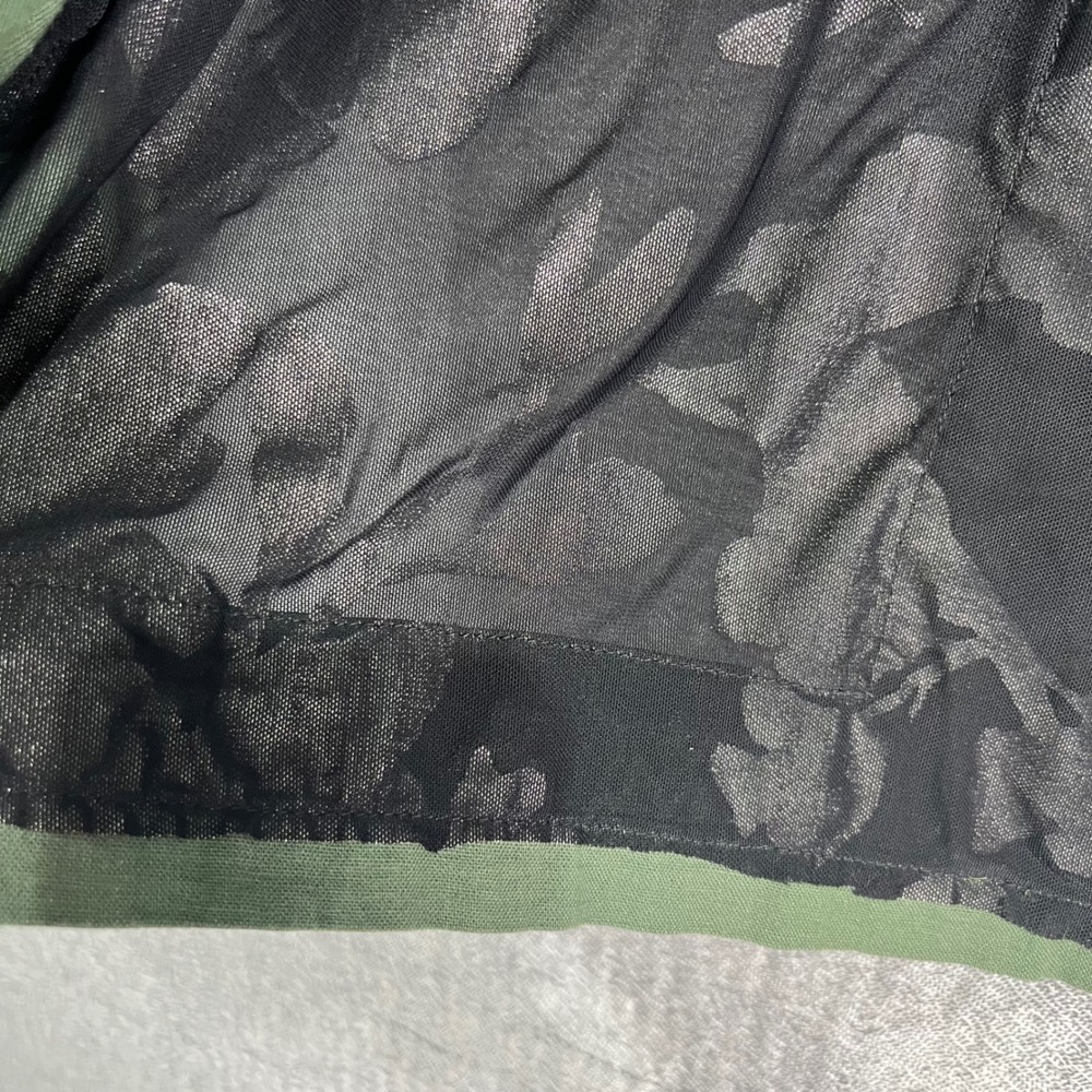 Handmade Floral Patchwork Shirt Botanical Earthy Green Sz M Unique Granola Artsy - Picture 10 of 13